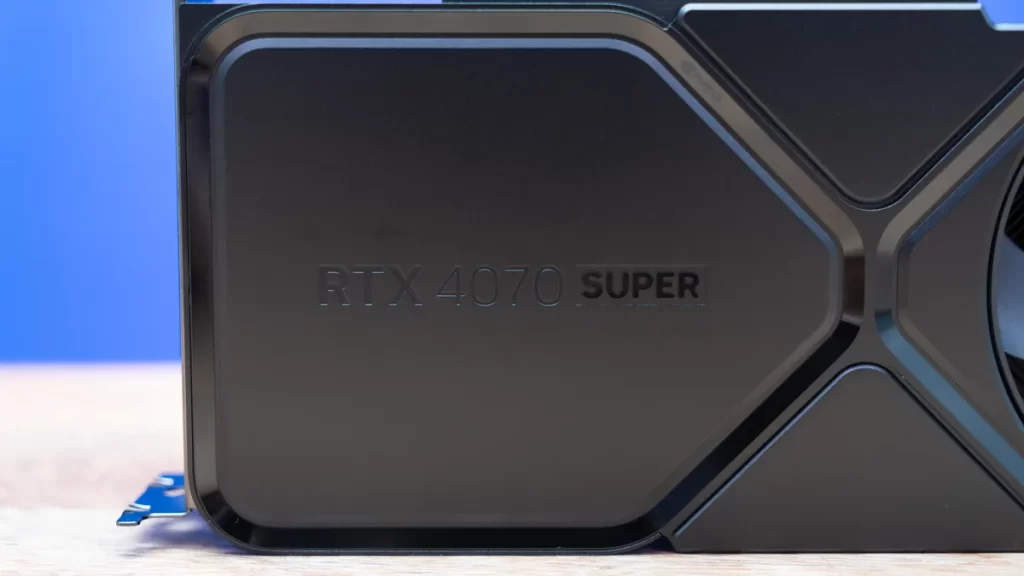 The RTX 4070 Super's finish is a little different than the RTX 4070